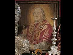 Gewirktes Gobelinbildnis des Papstes Pius VI. (1775 - 1799)