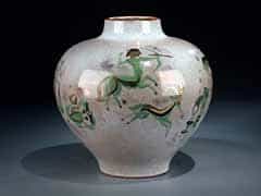 Glasierte Keramik-Vase