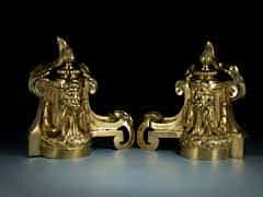 Paar Kaminböcke im Louis XVI-Stil