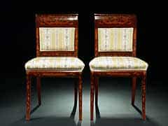 Paar reich intarsierte holländische Stühle