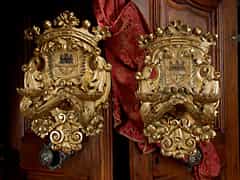 Paar barocke Wandleuchter