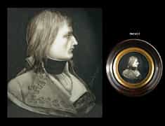 Miniaturgemälde mit Porträtbüste Napoleons