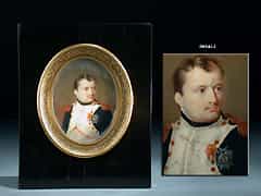 Elfenbeinminiatur-Porträt Kaiser Napoleons