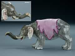 Meissner Porzellanfigur eines afrikanischen Elefanten