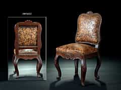 Barock-Stuhl mit Lederbezug