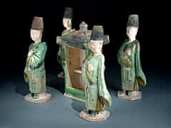 Seltene Sänften-Träger, mit Sänfte der Ming-Dynastie