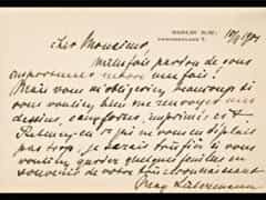 POSTKARTE VON MAX LIEBERMANN IN FRANZÖSISCHER SPRACHE VOM 10.11.1901 