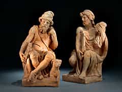 Terracotta-Figuren der Propheten Amos und Balaam