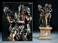 Bronzeskulptur nach Claude Michel Clodion, 1738 - 1814. (Abb. rechts)