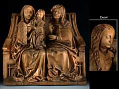 Seltene Darstellung des Marien-Thrones mit Mutter Anna, Maria und Maria Salome