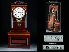 Seltene Regensburger Uhr mit Flötenwerk