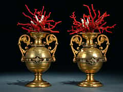 Paar Korallen-Vasen
