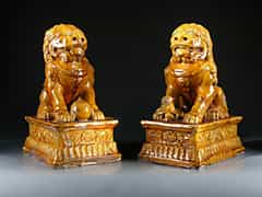 Paar Tempelhunde