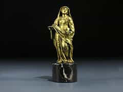 Marien-Standfigur in feuervergoldeter Bronze
