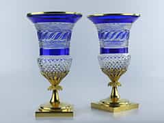 Kaiserliche Glashütte St. Petersburg Paar russische “Medici“-Vasen