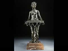 Bronzefigur einer weiblichen Allegorie (Frühling oder Abundantia)