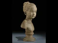 Terrakotta-Büste eines jungen Mädchens