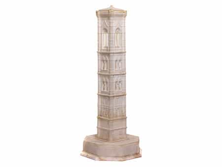  Modell des Florentiner Domturms in Alabaster