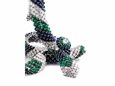 Smaragd-Saphir-Diamantset