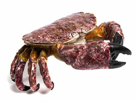  Deckelgefäß in Form einer Krabbe
