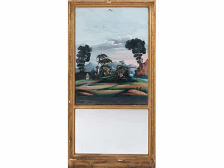  Trumeau-Spiegel mit Hinterglasbild