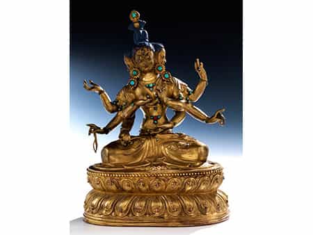  Feuervergoldete Figur der Ushnisha-Vijaya