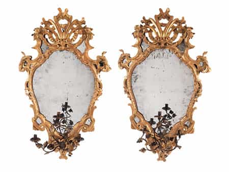  Paar Rokoko-Spiegel