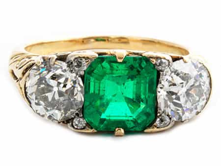 Smaragd-Diamantring