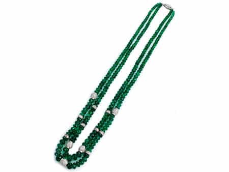 Smaragd-Diamantcollier