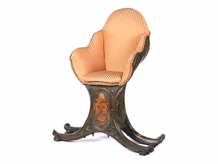 Seltener eleganter Gondelstuhl aus dem Besitz der Familie Thurn und Taxis