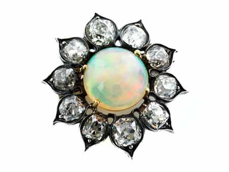  Opal-Diamantbrosche