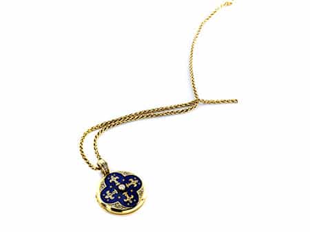  Email-Diamantmedaillon von Fabergé