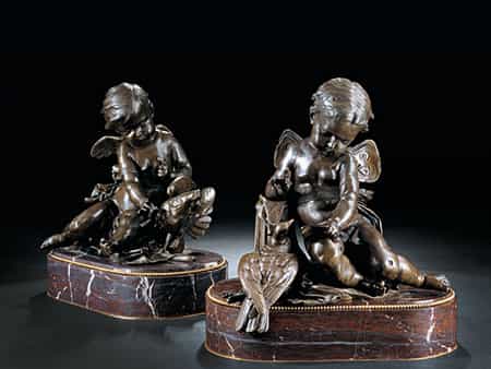 † Paar Bronzefiguren