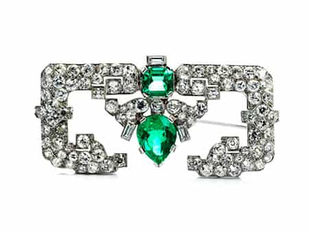 Diamant-Smaragdbrosche von Cartier