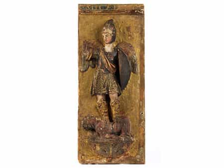 Spanisches Relief „Heiliger Michael“