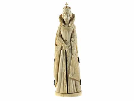 Elfenbeinfigur von Elisabeth I Königin von England