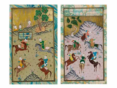 Konvolut zweier persischer Miniaturen