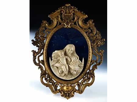 Elfenbeinrelief-Madonna mit Kind