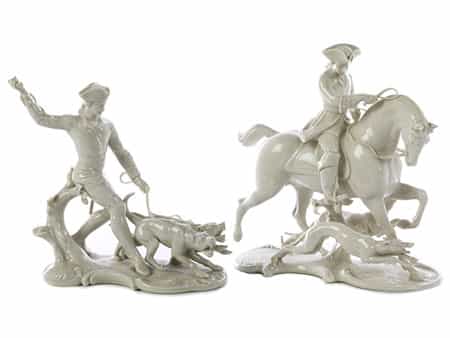 Zwei Nymphenburger Porzellanfigurengruppen