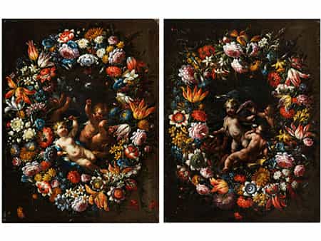 Michele Rocca, Il Parmigianino, 1666 Parma - zuletzt 1751 in Venedig nachweisbar, und Abraham Brueghel, 1631 - 1697, zug.