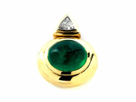 Smaragd-Diamantanhänger