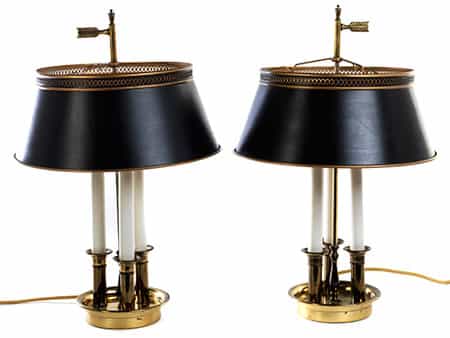 Paar Bouillotte-Lampen