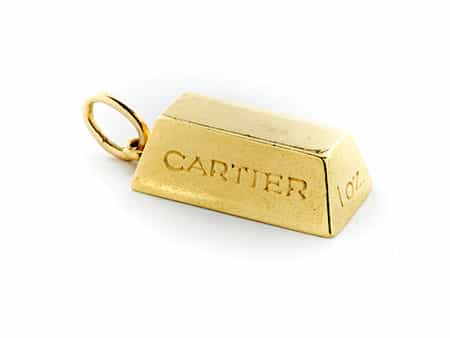 Goldbarrenanhänger von Cartier