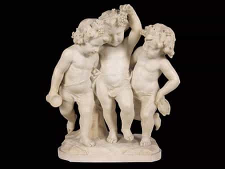 Skulpturengruppe mit drei Bacchantuskindern
