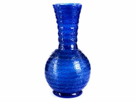 Vase „Pulegoso blu“ von Fratelli Toso