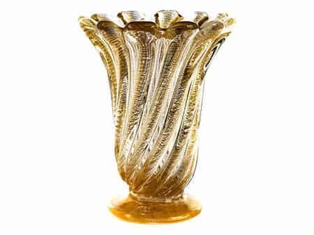 Vase „Cordonato d’Oro“ von Barovier & Toso