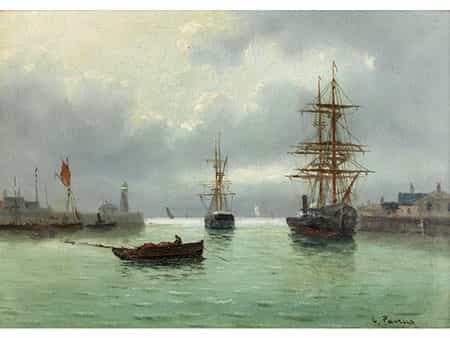 Charles-François Pécrus, 1826 Limoges - 1907 Paris, Französischer Marine- und Genremaler 