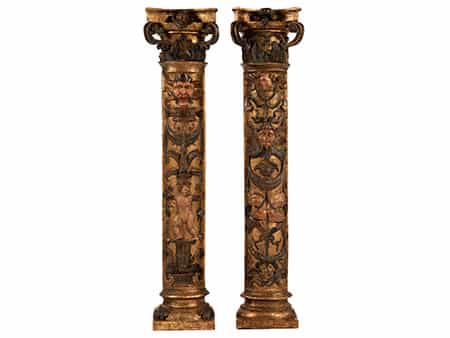 Paar Renaissance-Halbsäulen