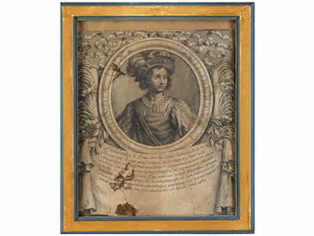 Satz von neun gerahmten Kupferstichen mit Darstellungen der Herrscher des Hauses Savoyen