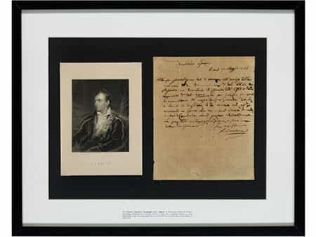 Brief von Antonio Canova (1757-1822) an Dominico Selva in Venedig